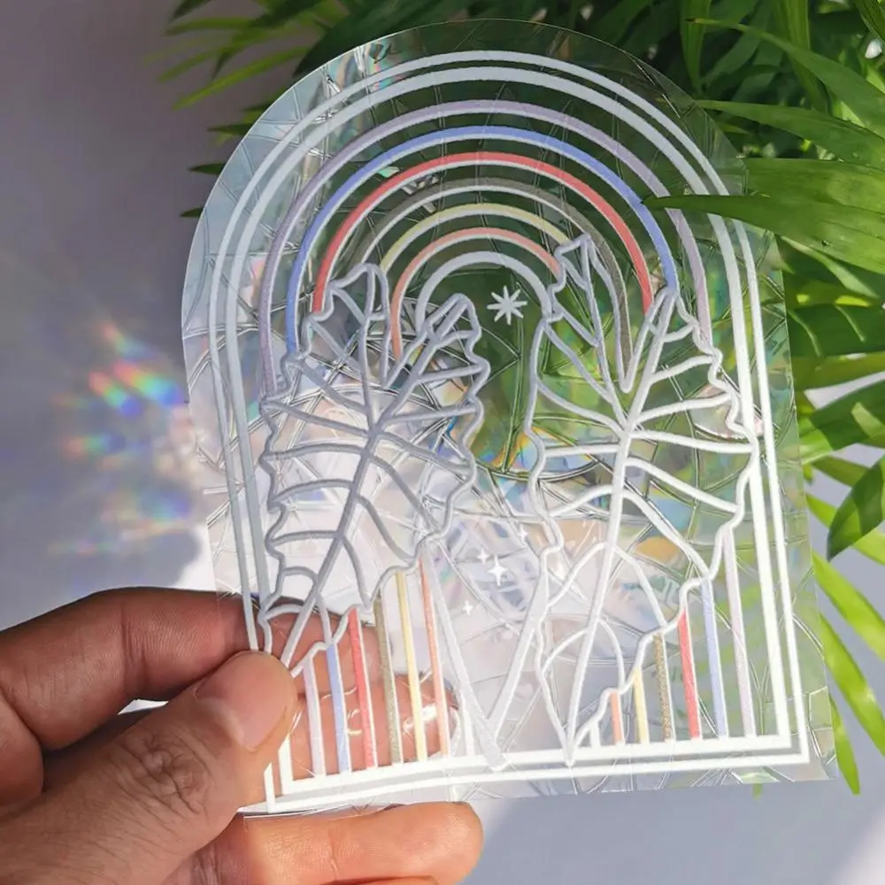 

1PC Sun Catcher PVC Electrostatic Glass Stickers For Window PVC Sun-catcher Wall Stickers Rainbow Sticker Sunlight Window Decals