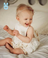 new 2022 0 24m born baby girl playsuit summer princess flower lace tassel halter backless tutu jumpsuit romper one piece