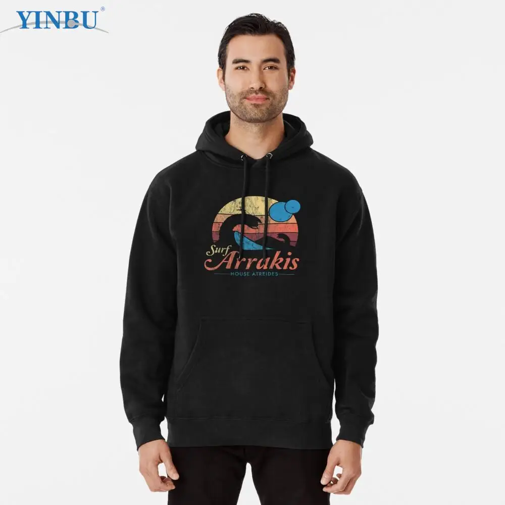 

Винтажный потертый пуловер для серфинга и научной фантастики визит Arrakis, Мужская толстовка, новая мужская одежда, модные худи