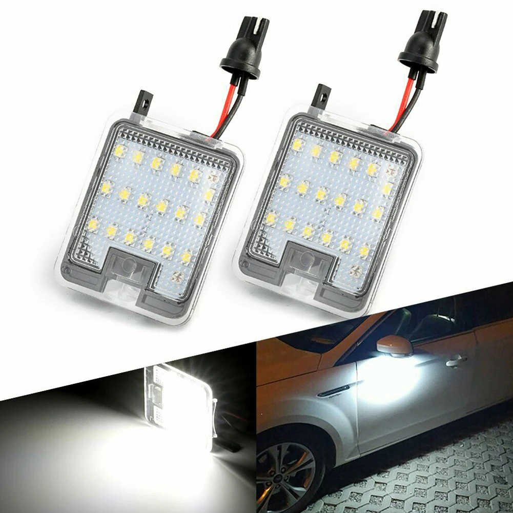 

LED Side Mirror Lights Save Energy Plastic 12V 2pcs 52 X 44 X 21.5mm Accessories Bright White Direct Replacement