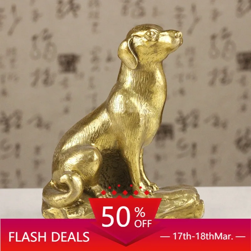 

Copper Dog Decoration Pure Copper Chinese Zodiac Dog Money Dog Home Decoration Home Gift Office Metal Crafts