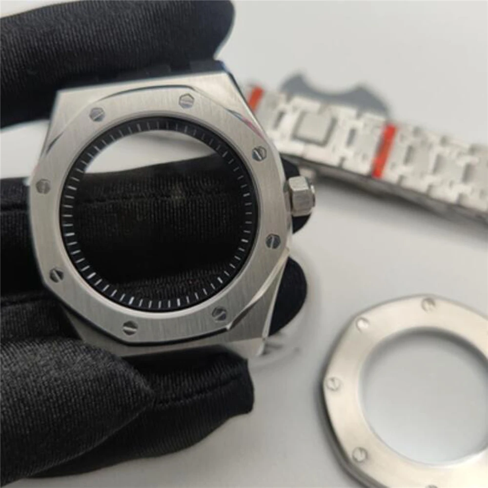 42mm Diving Watch Case Assembly AP Waterproof Mechanical Watch Case Strap Bezel Set for NH35/NH36/4R35/4R36 Movement enlarge