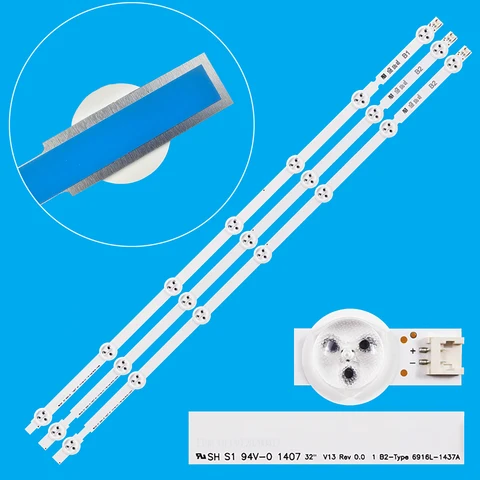 Светодиодная лента подсветки для 32LN541V 32LN540V B1/B2-Type 6916L-1437A 1438A 32LN540B 32LN536B 32LN5310 32LN570N 32LN520B