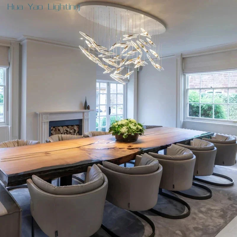 Современная хрустальная люстра для гостиной лампа вилла отель выставочный зал