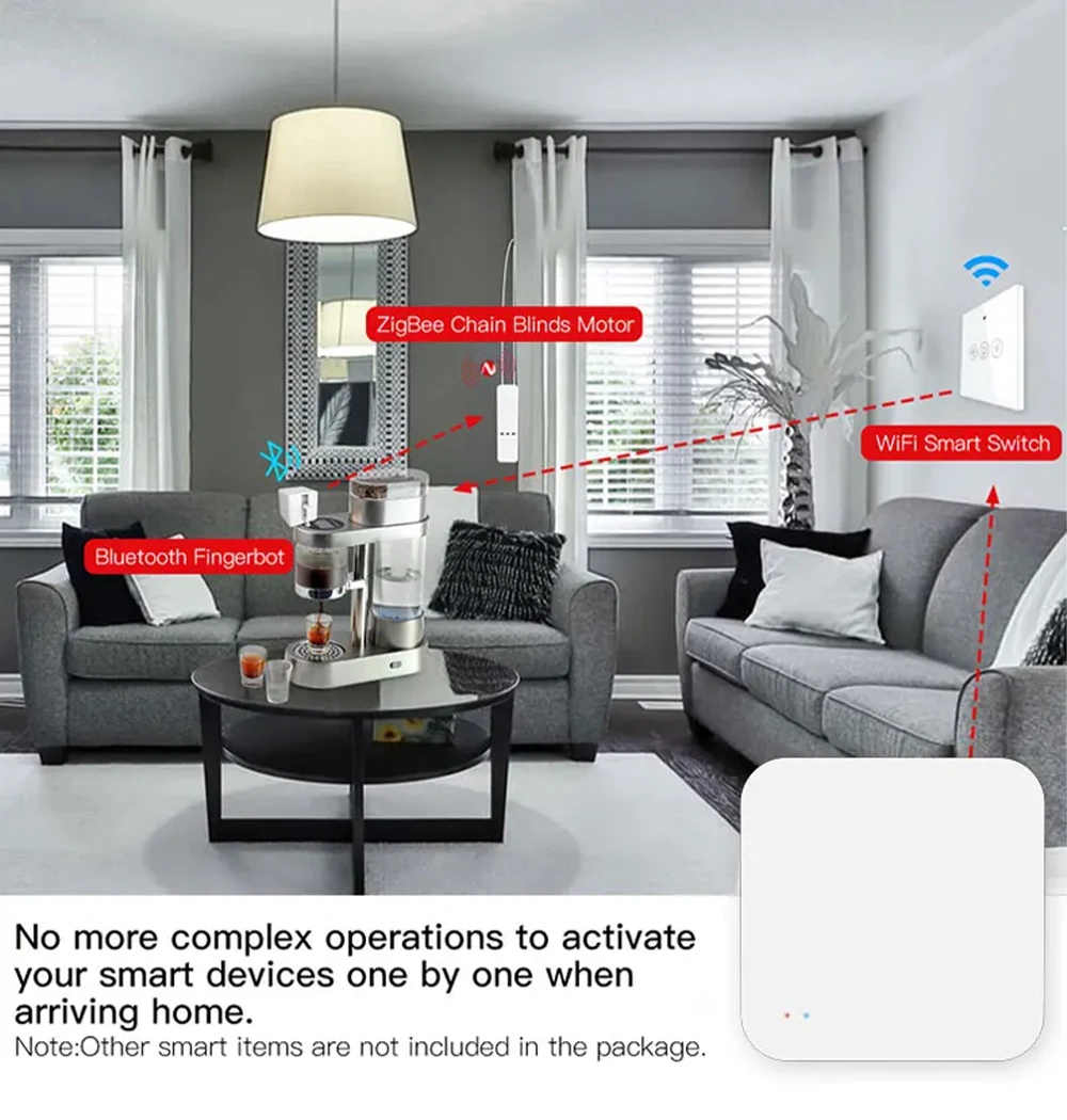Tuya Zigbee Bluetooth Многорежимный шлюз-концентратор Умный дом Беспроводной мост Smart Life Управление приложением Автоматическое устройство Работа с Alexa (art.: 7af173144) - 7af173144