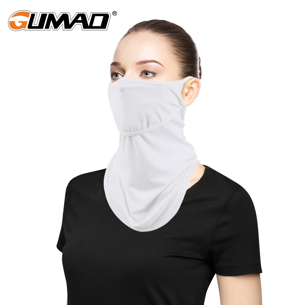 

Summer Hanging Ears Ice Silk Bandana Neck Gaiter Cover Face Mask Cycling Hiking Hunting Running Breathable Headband Scarf Women