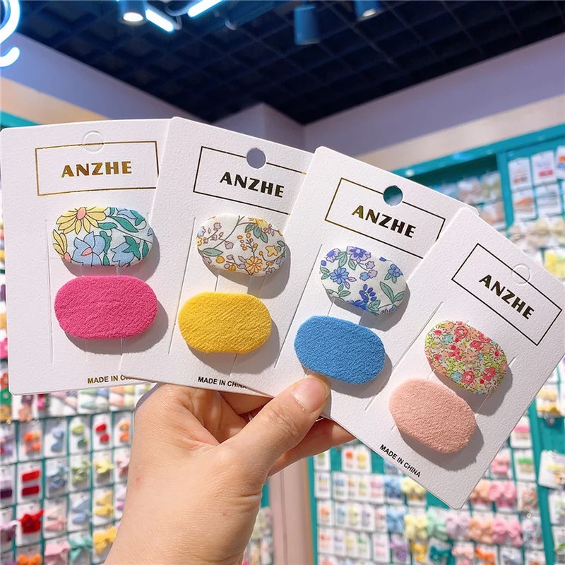 

2 шт., детские заколки для волос, овальной формы