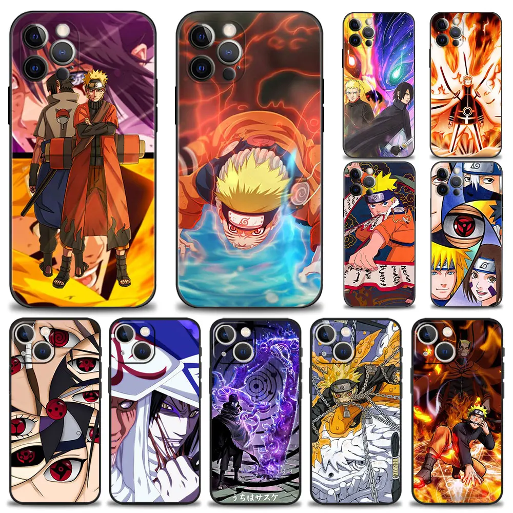 

Silicon Cover for iPhone 13 12 11 Pro Max XR X XS 8 7 6 6S Plus 13mini SE 5 12mini Case Phone Funda Naruto Kurama Fox Evolution