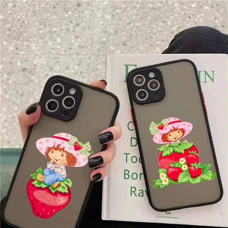 

Strawberry Shortcake and Dora Phone Case matte transparent For iphone 7 8 11 12 13 plus mini x xs xr pro max cover