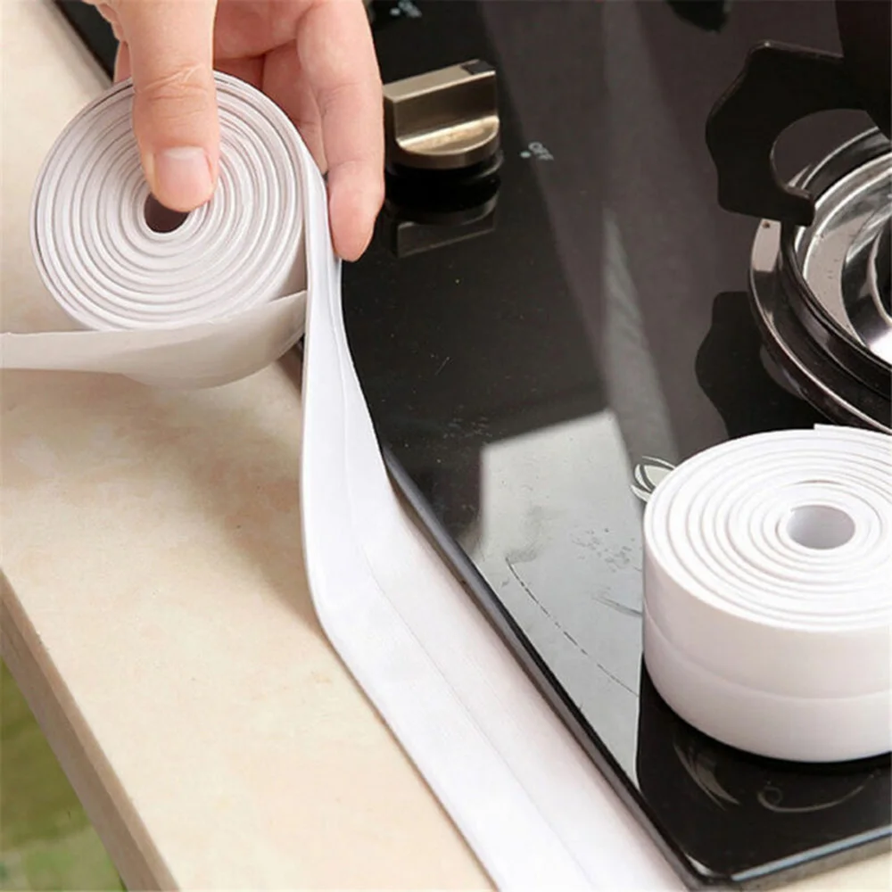 

For Sealing Around Baths Sealing Strip Sealing Strip Waterproof White Yellow Brown Caulk Tape PVC Sealing Strip