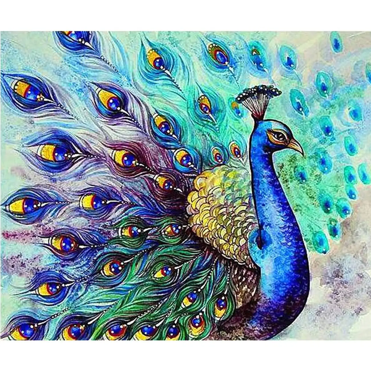 

5D Diamond Painting The Peacock Full Drill by Number Kits for Adults, DIY Diamond Set Arts Craft Decorations a0052
