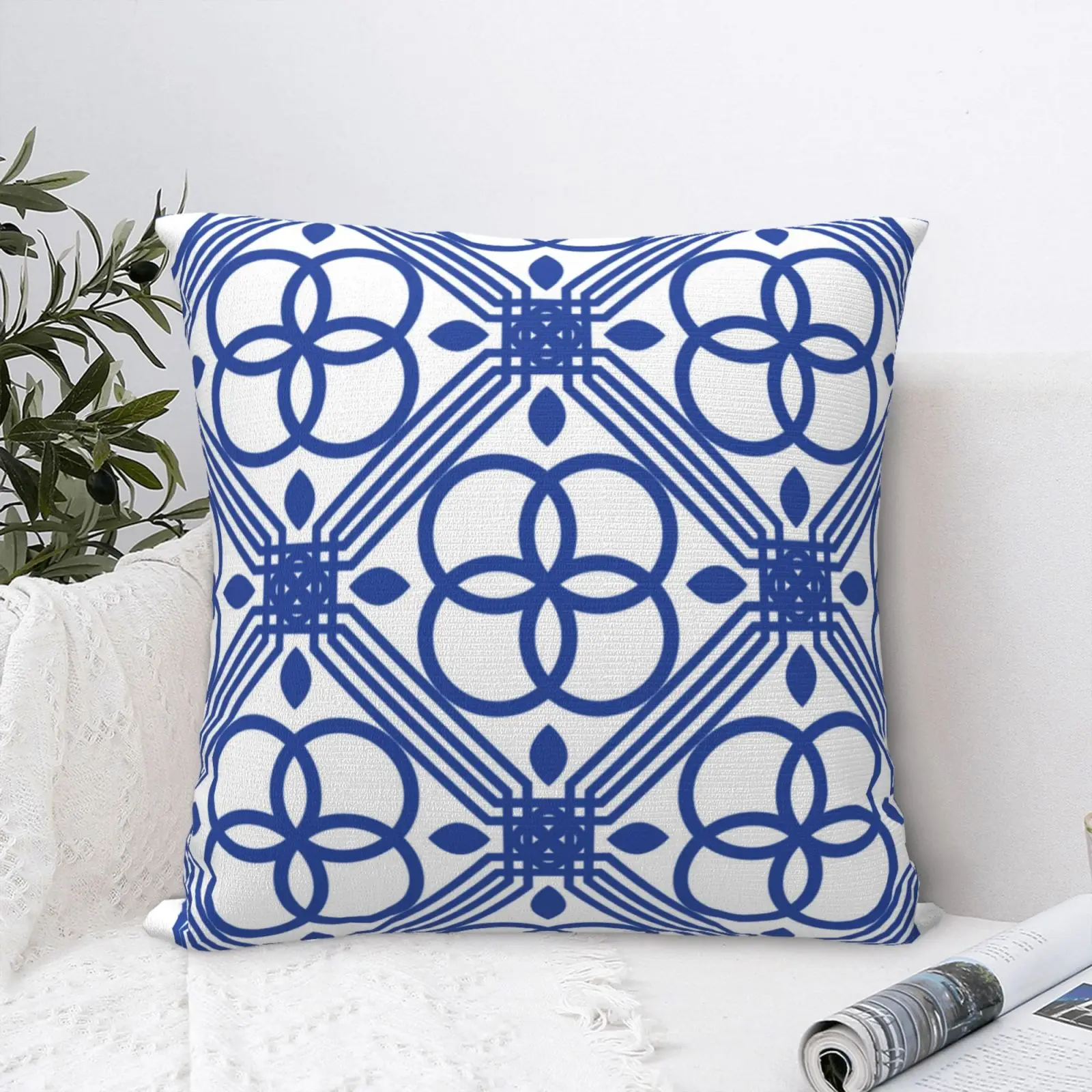 

Blue White Porcelain Pattern 10 Pillow Case Black Cushion Covers Pillow Cover House Home Decoration Big Size Pillowcase Summer