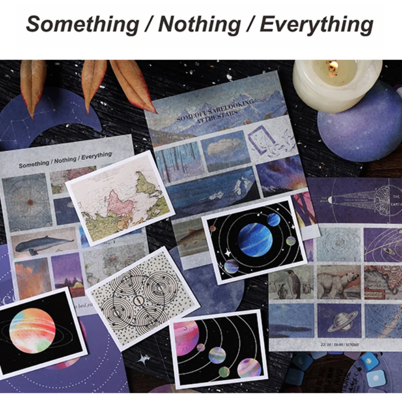 20pcs Creative Universe Memo Pad Decoration Note Paper DIY Journal Stationery Galaxy Scrapbooking School Supplies |