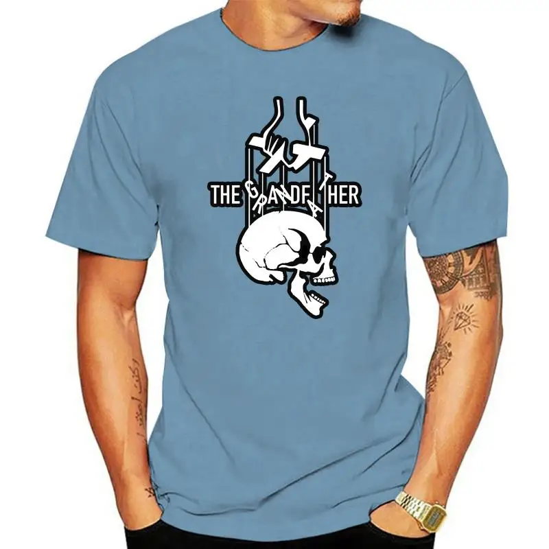 

Rock The Grandfather Skull Dad's Gift Casual O-Neck Men's Basic Short Sleeve T-Shirt 100% Cotton Tee Shirt Printed