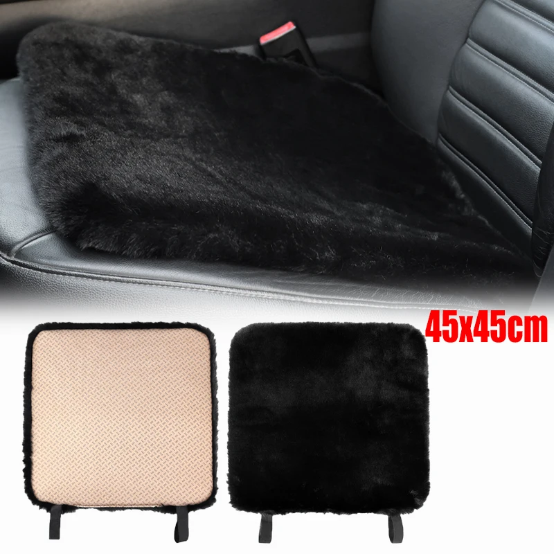 

Car Front Seat Cushion Winter Warm Thick Wool Cushion Seat Protection Cover Car Interior Accessories