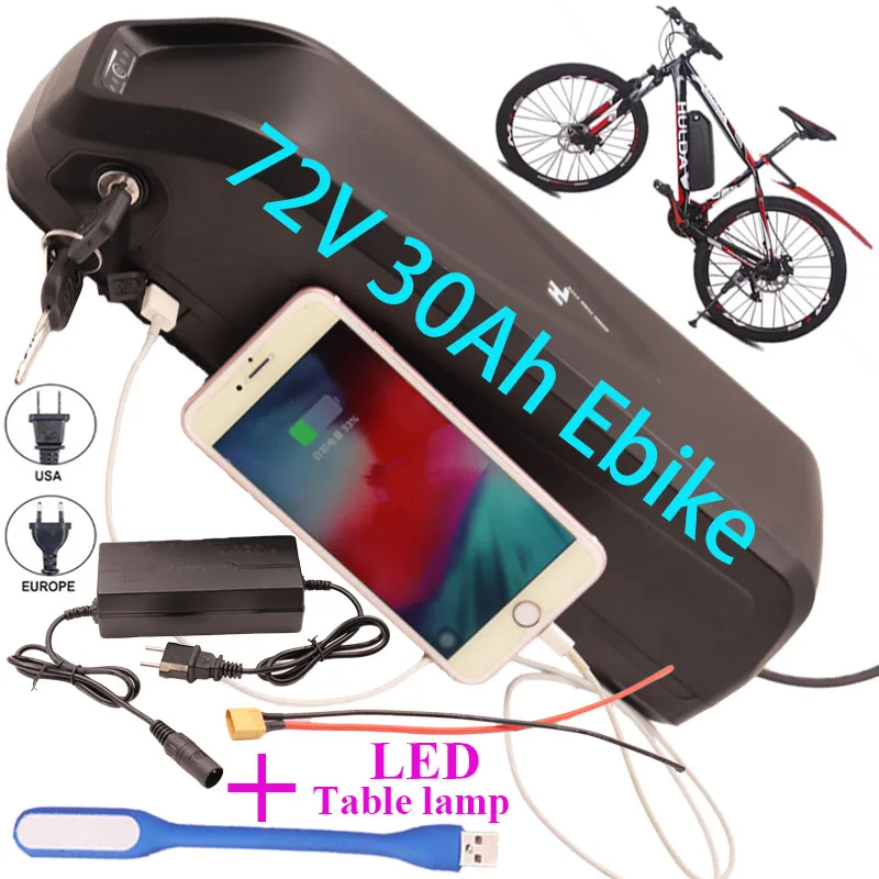 

E-Bicycle Hailong Battery 18650 Cells Pack 72V 20AH 30AH 40AH 750W 1000W 1500W Powerful Bicycle Lithium Battery