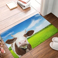 grassland milk cow cute doormat bathroom rectangle carpet entrance door floor hallway decoration floor rug door mat area rugs