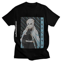 rengoku kyojuro t shirt mens cotton printed tee shirt fashion tshirt anime manga demon slayer tees tops free shipping