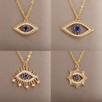turkish evil eye necklaces for women goth vintage devil eye pendant choker chain necklace stainless steel turkish eye jewelry