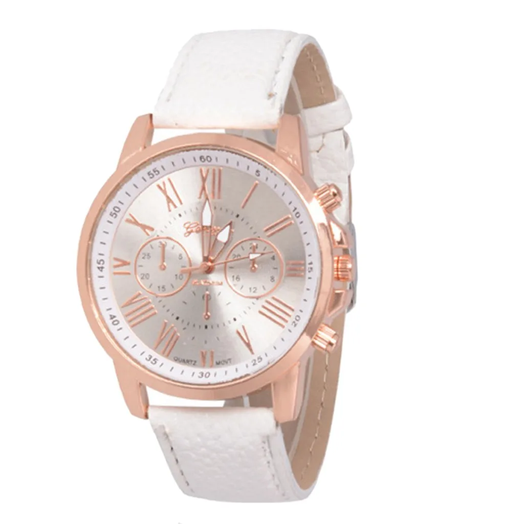 

2022 Women Stylish Numerals Faux Leather Analog Quartz Wrist Watch relogio feminino часы женские наручные montre femme New