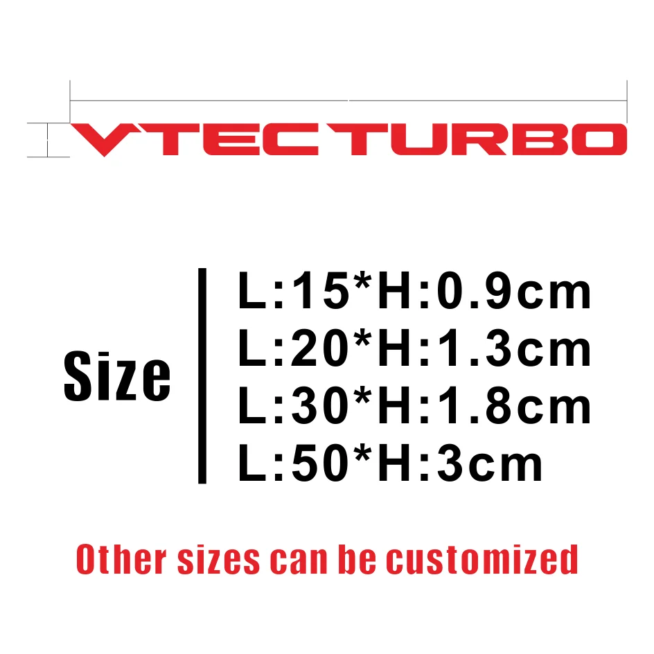 VTEC TURBO Viny Наклейка на лобовое стекло автомобиля для Honda Civic Fit Jazz JDM Typer R аксессуары