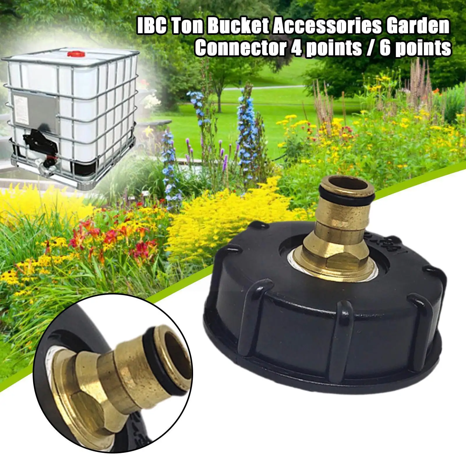

Ibc Adapter Hose Thread Garden Connector Points Parts Bucket 4points/6 Ton Replacement Ibc Accessories Fit M4s4