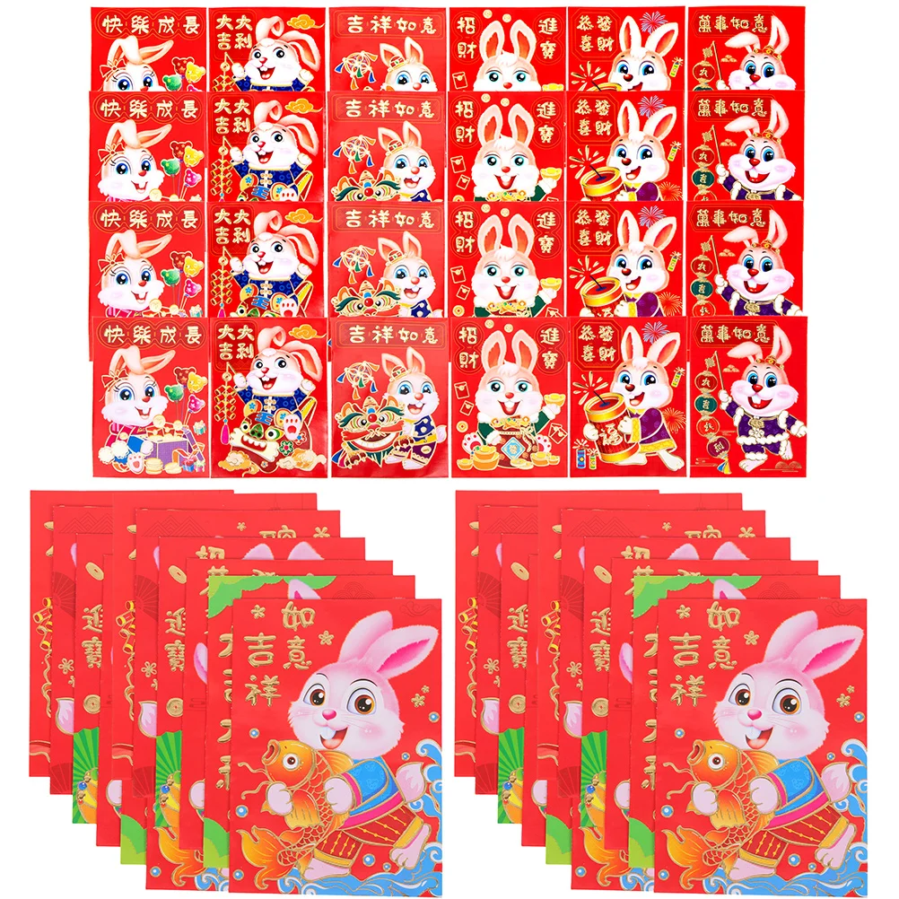 

Red Year Money Envelopes Packet Chinese New Rabbitenvelopelucky Packets Festival Spring The Bao Hong Cartoon Luck Bunny Gift