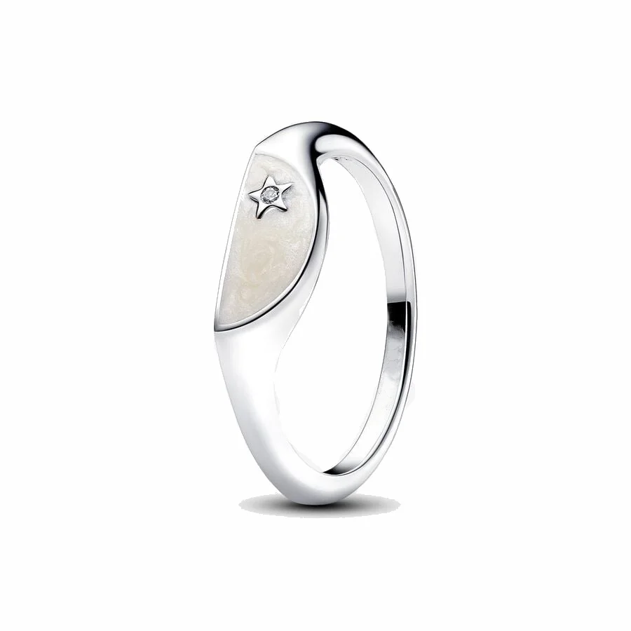 Классические обручальные кольца с геометрическим цирконием для влюбленных от