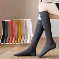 colorful sexy stockings women socks kawaii knee high socks cotton blends cute socks college micro compression shaping leg socks