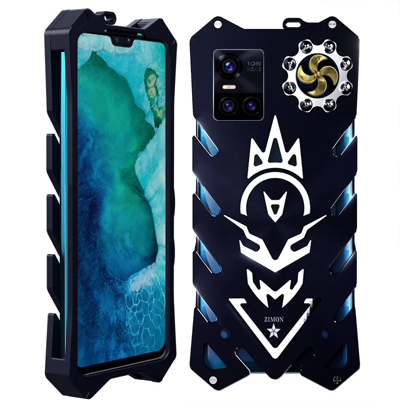 

Metal Steel Machinery Series Cases Armor Aviation Aluminum Bumper For VIVO S10 IQOO 7 Pro Powerful Outdoor Frame CASE Cover