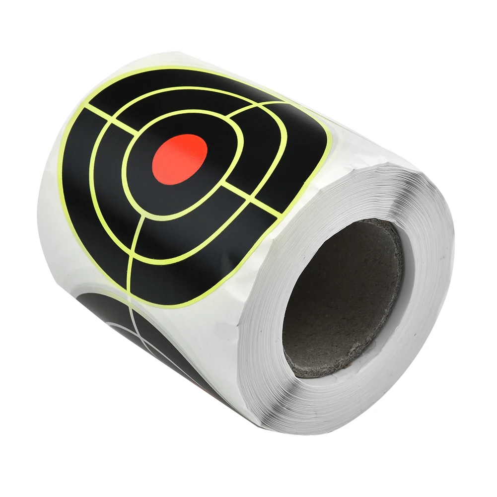 

200pcs/Roll Adhesive Paper Reactive Splatter Parper Shooting Hunting Practice Splash Flower Target Sticker Bright Outdoor Use