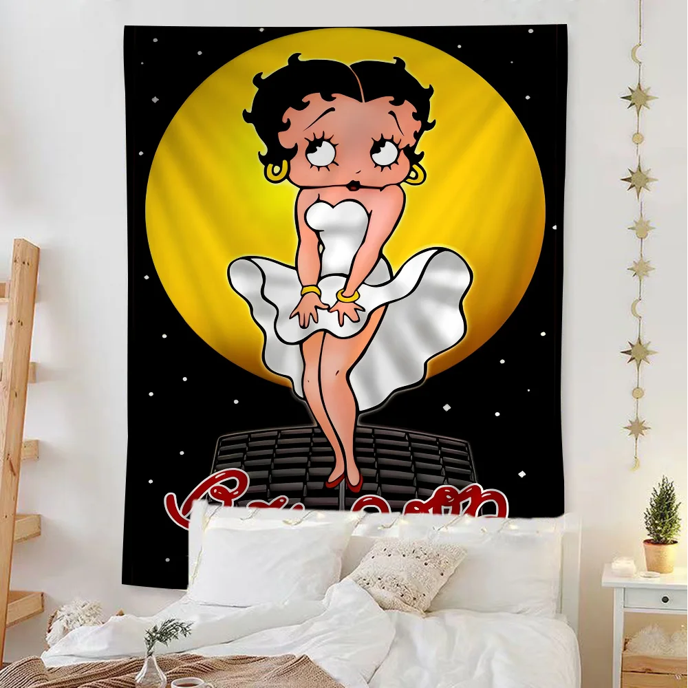 B-Betty-Cute-B-Boop красочный гобелен настенный домашний декор хиппи богемное украшение
