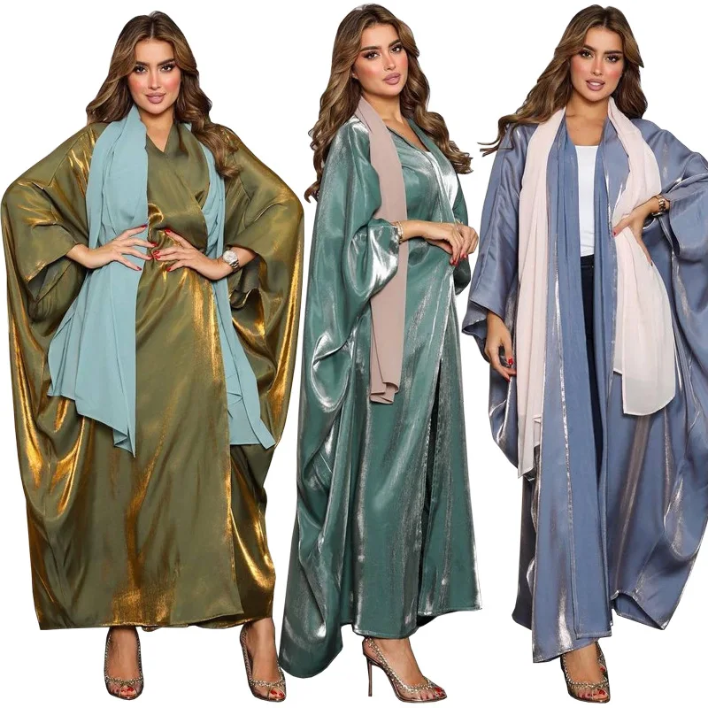 

Green Party Arab Morocco Muslim Dress Abayas Women Ramadan Hijab Abaya Dubai Turkey Islam Kaftan Robe Musulmane Vestidos Largos