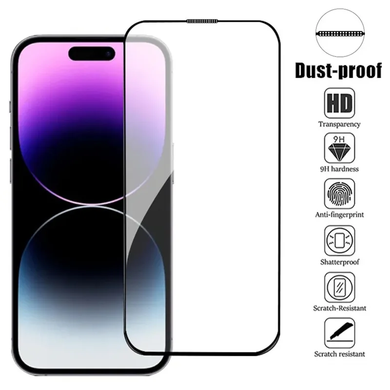 

Защитное стекло с полным покрытием для IPhone 12 Pro Max 13 Mini 14 Plus 11, Защитное стекло для IPhone 14, 11 Pro, X, XR, XS Max, 7, 8Plus
