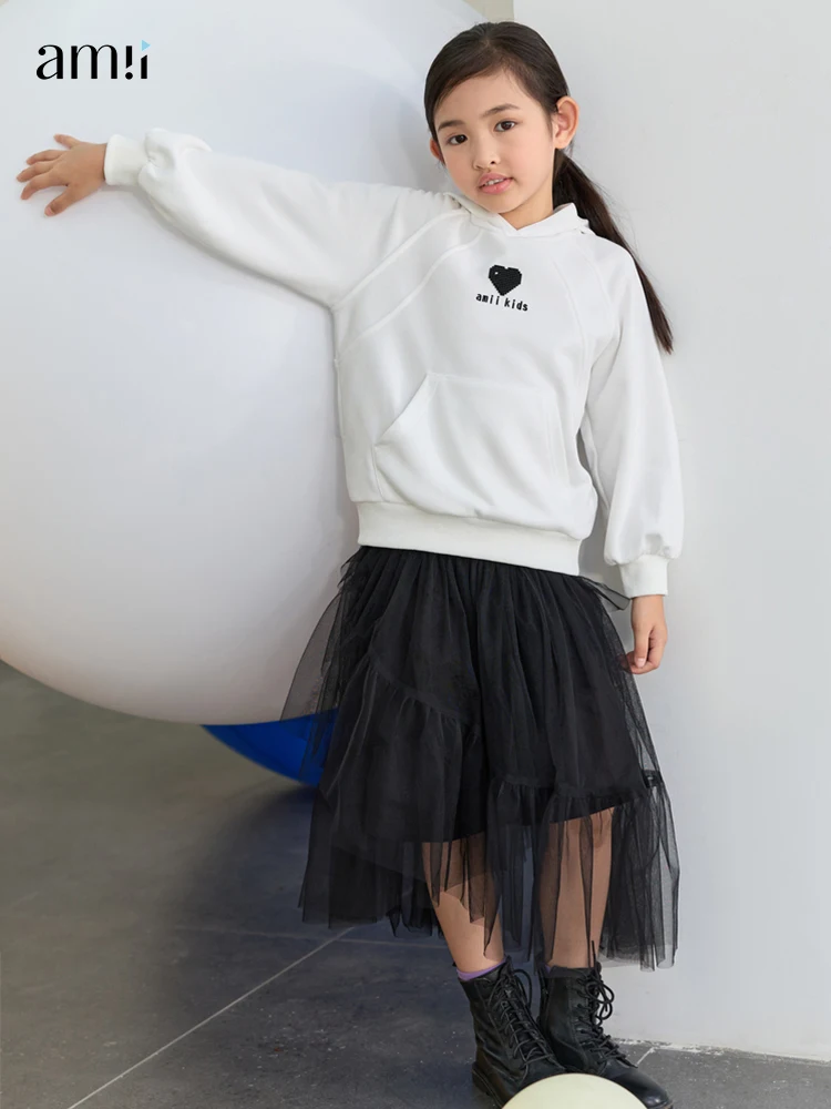 

Детский свитшот Amii, модная Осенняя Толстовка для девочек с капюшоном, новинка 2023, свободная повседневная детская одежда с длинным рукавом для иностранного подростка, 22343006