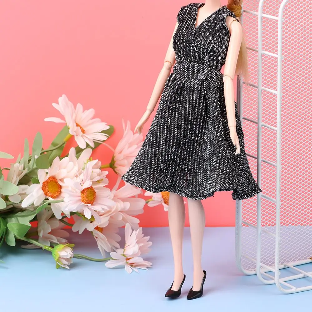 Платье для куклы 30 см модное Цветочное платье с V-образным вырезом повседневная