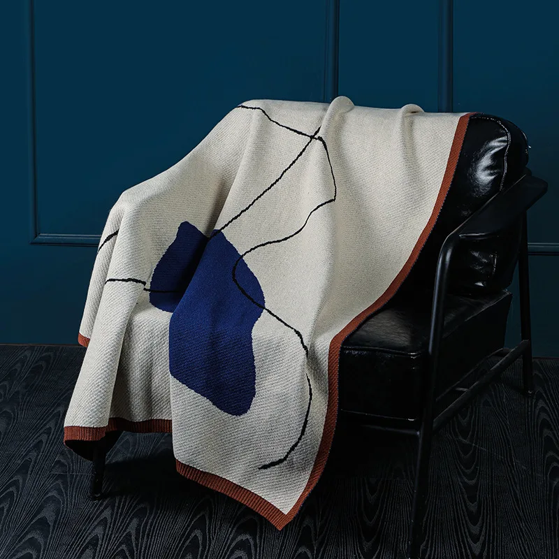 

Warm Knitted Blankets Super Soft and Comfortable Lightweight Blanket for Sofa Bed Throw Chunky Knit Throw Plaids Blanket Nordic