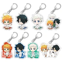 the promised neverland keychain 8pcslot acrylic cartoon keyring accessories vol 1