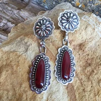 vintage new fashion resin big drop earrings for women bohemian round geometric dangle earring metal party brincos jewelry z3j671