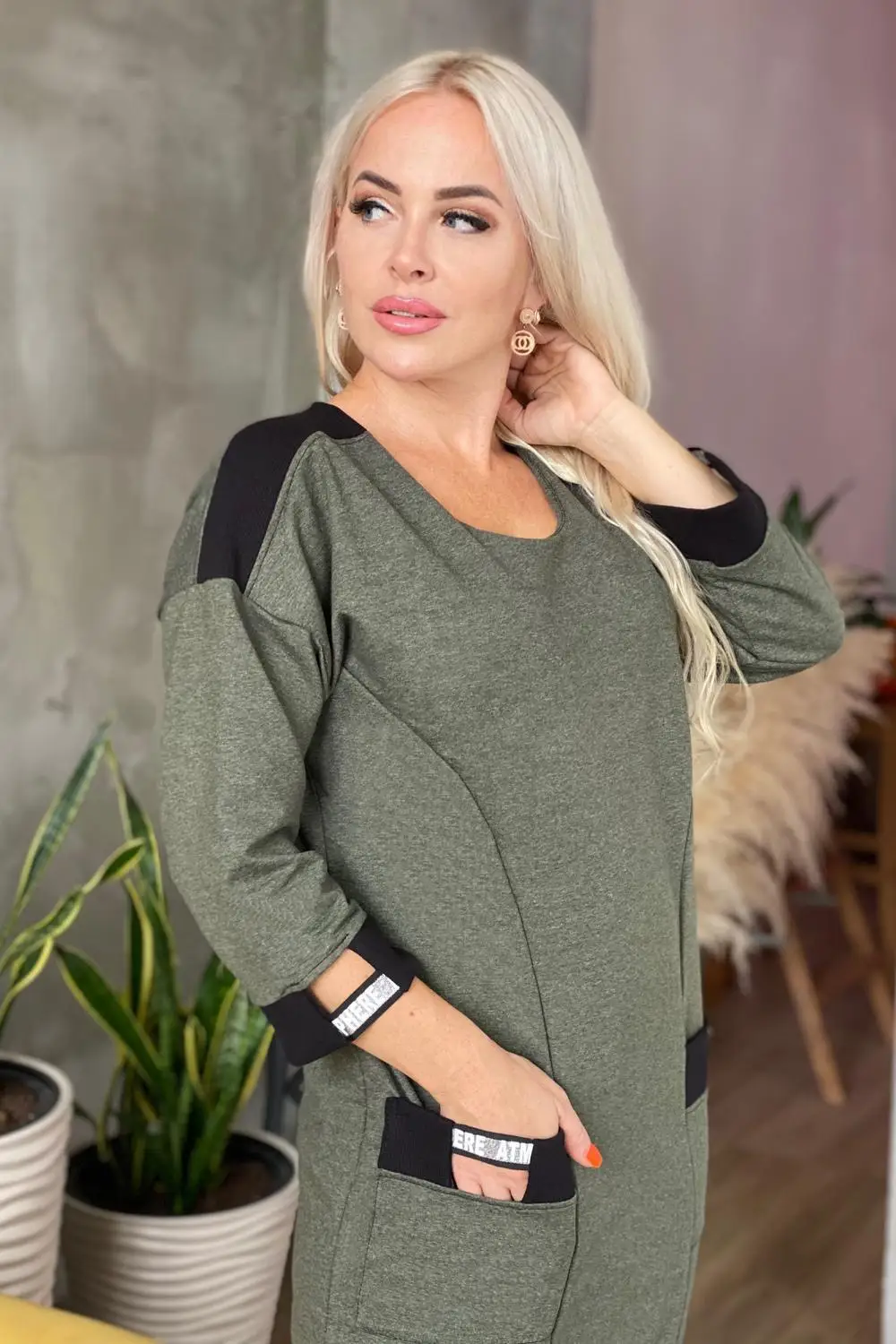 Платье жеское повседневное для дома и офиса