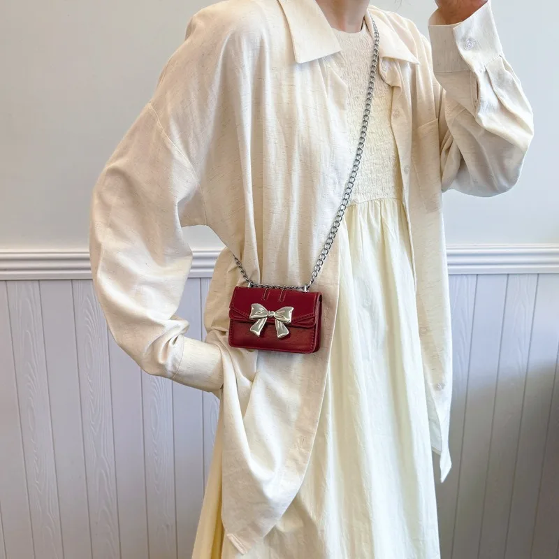 2024 новая женская нишевая сумка с бантом осенняя трендовая милая крутая