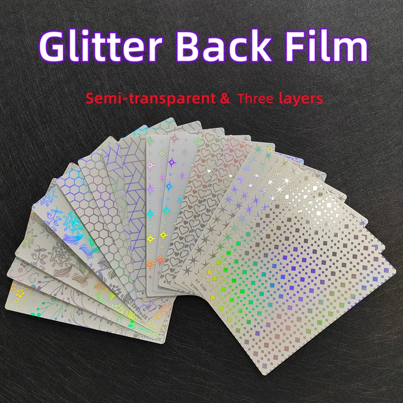 

50 шт. 3D красочная задняя крышка Защитная Наклейка для режущего плоттера блестящая полупрозрачная универсальная блестящая задняя пленка