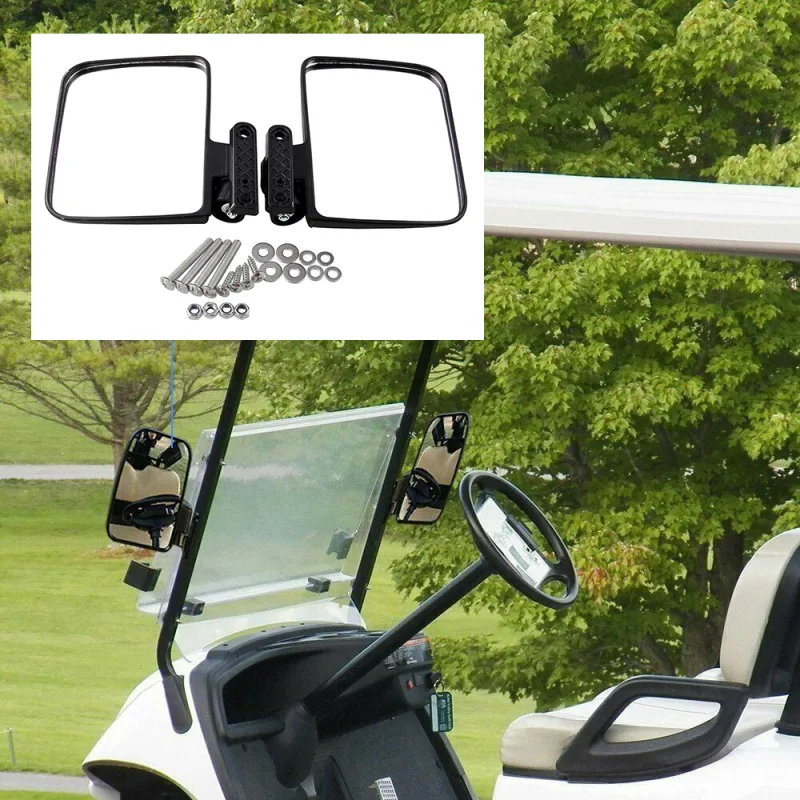 

CAWOSS Golf Cart Side Rear View Mirror Wide Field View Convex Reversing Rearview Mirrors