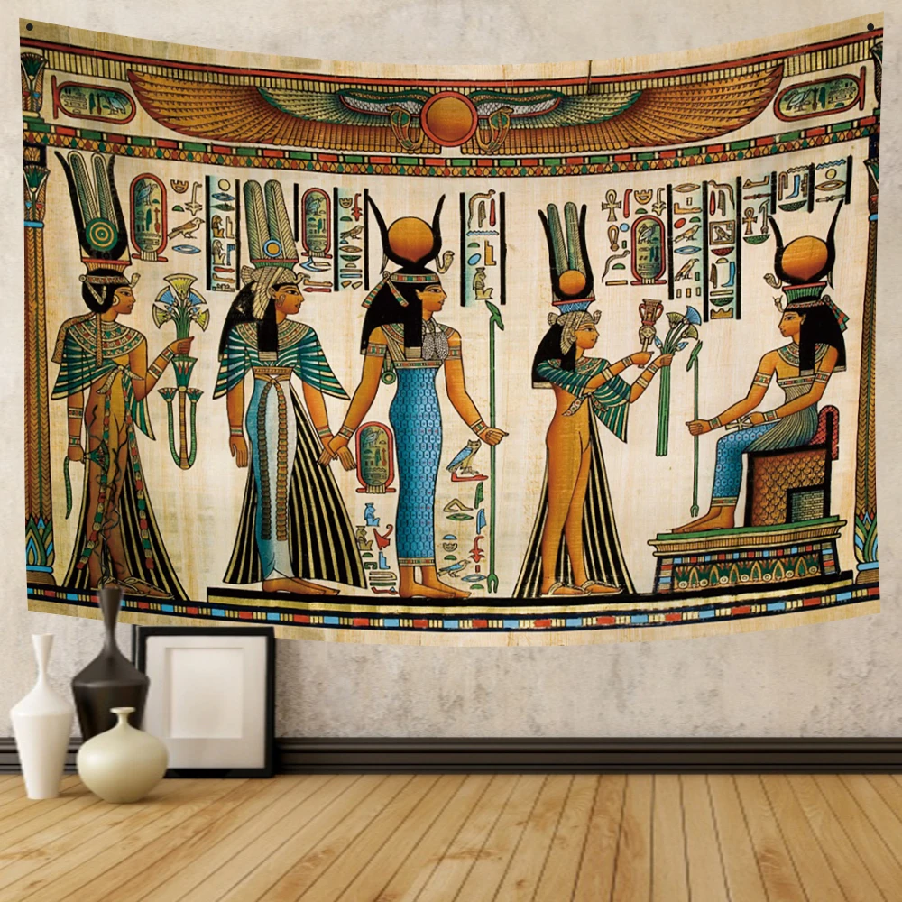 

Egyptian Tapestry Backdrop Ancient Egypt Scene Mythology Pharaohs Murals Wall Hanging Bedroom Living Room Photography Home Decor