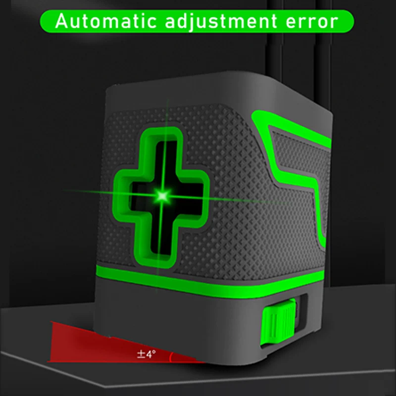 HS Tool Mini 2 Lines Laser Level Green Cross Line 1V1H Super Powerful Beam with Lithium Battery Portable | Инструменты