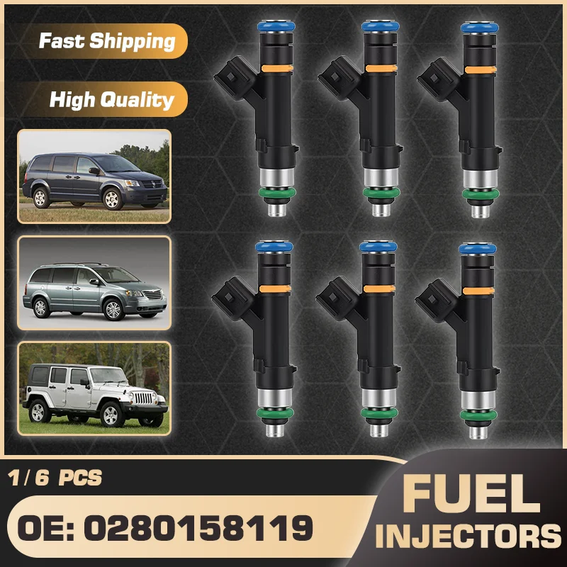 1/6 шт. топливные форсунки двигателя для Chrysler Grand Caravan Town &amp Country MK5 Jeep Wrangler J8 TJL-J8