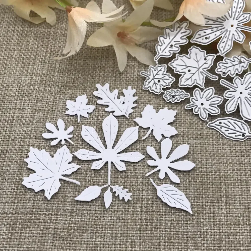 Украшение в виде кленового листа металлические трафареты для резки DIY