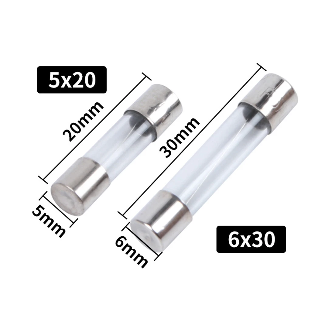 100 шт./коробка стеклянный трубчатый предохранитель 20/6 в 250 А/1 а/А/2 а/3 а/4 а/5 А/6 А/7 а/8