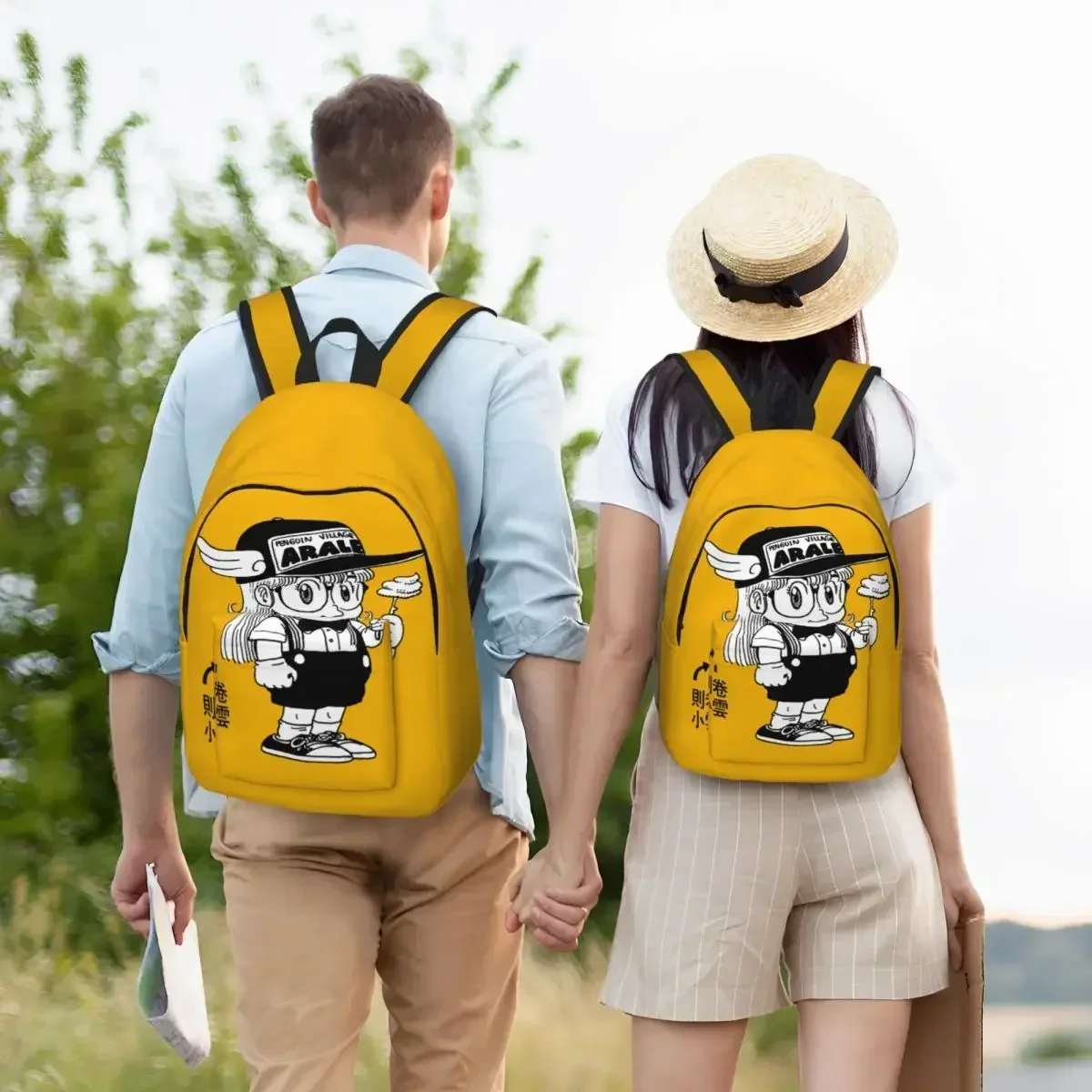 Arale Norimaki робот аниме холщовый рюкзак для женщин и мужчин водостойкий школьный