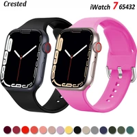 silicone band for apple watch strap 40mm 44mm 45mm 41mm 38mm 42mm 40 44 45 mm watchband bracelet iwatch series 7 6 5 4 3 se band